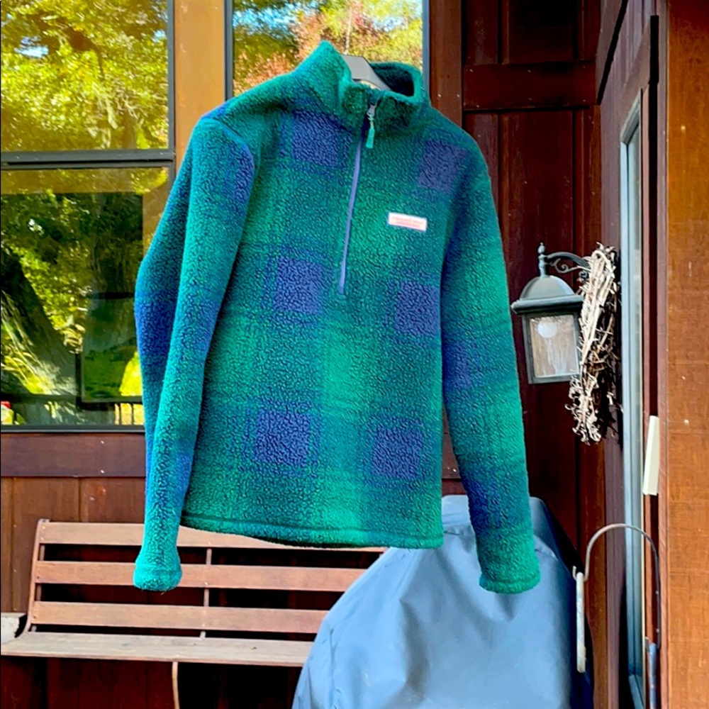 Vineyard Vines Blackwatch Sherpa Quarterzip